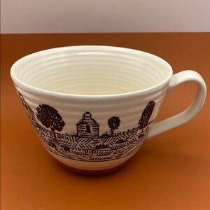 Portobello By Inspire Black Ivory Farmhouse Country Scene Around Ceramic Mug